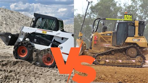 skid-steer vs bullzoer|bulldozer vs excavator clearing land.